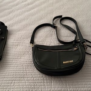 Small black cross purse